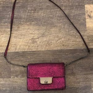 Milly Colette Hot Pink and black patterned Crossbody Bag